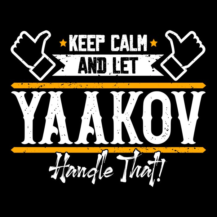 Yaakov Keep Calm And Let Yaakov Handle That Gift 7-Panel Snapback Hat