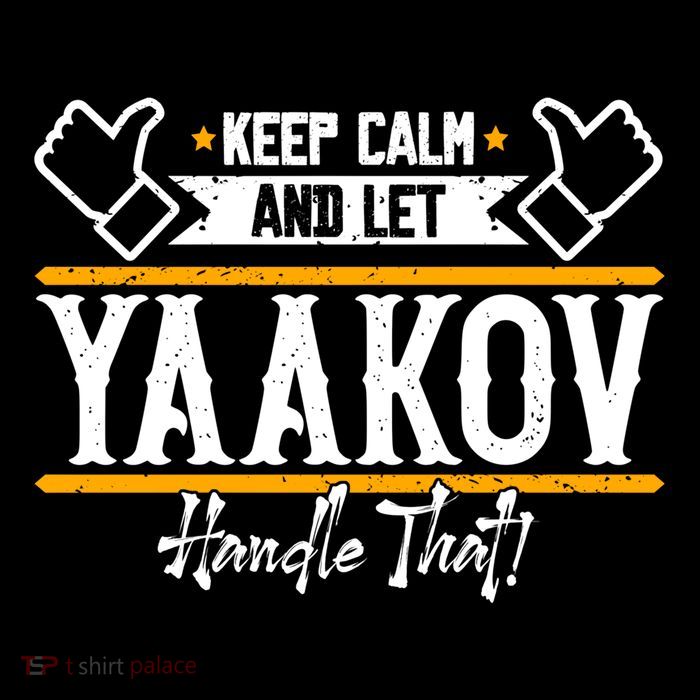 Yaakov Keep Calm And Let Yaakov Handle That Gift Youth Performance Sprint T-Shirt
