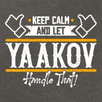 Yaakov Keep Calm And Let Yaakov Handle That Gift Cotton Canvas Backpack