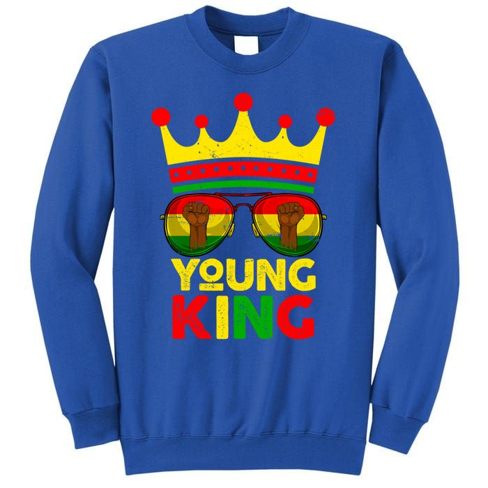 Young King Crown Juneteenth African American Black 1865 Gift Tall Sweatshirt