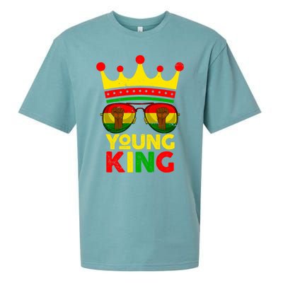 Young King Crown Juneteenth African American Black 1865 Gift Sueded Cloud Jersey T-Shirt