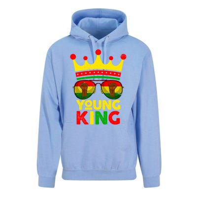 Young King Crown Juneteenth African American Black 1865 Gift Unisex Surf Hoodie