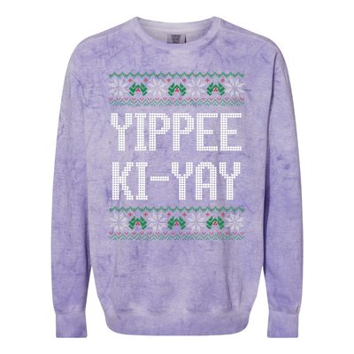 Yippee kiyay  funny Christmas  Colorblast Crewneck Sweatshirt