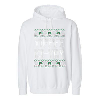 Yippee kiyay  funny Christmas  Garment-Dyed Fleece Hoodie