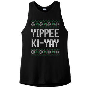 Yippee kiyay  funny Christmas Ladies PosiCharge Tri-Blend Wicking Tank