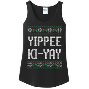 Yippee kiyay  funny Christmas Ladies Essential Tank