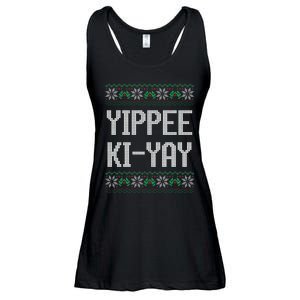 Yippee kiyay  funny Christmas Ladies Essential Flowy Tank