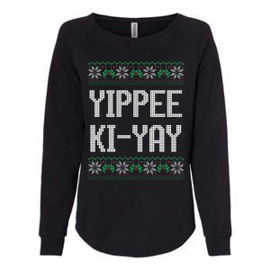 Yippee kiyay  funny Christmas Womens California Wash Sweatshirt