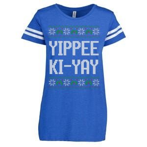 Yippee kiyay  funny Christmas Enza Ladies Jersey Football T-Shirt