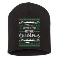 Yipee Ki-yay Funny Christmas Mother Ugly Christmas Sweaters Short Acrylic Beanie