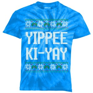 Yippee Kiyay Funny Christmas Great Gift Kids Tie-Dye T-Shirt