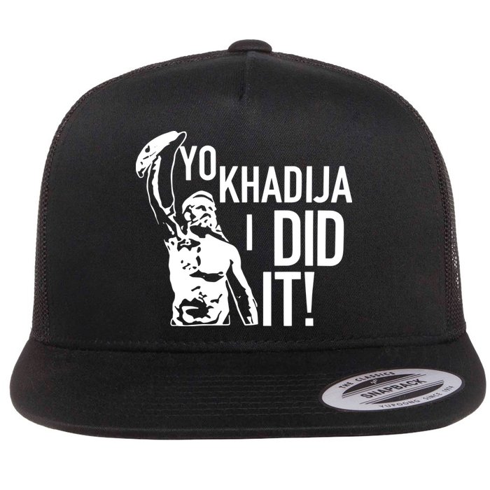 Yo Khadija I Did It Flat Bill Trucker Hat