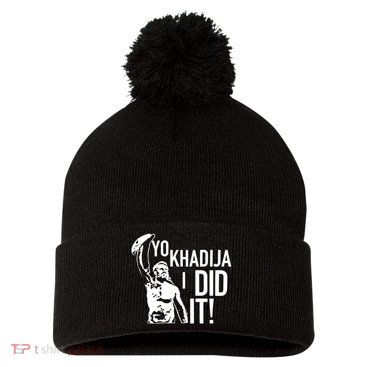 Yo Khadija I Did It Pom Pom 12in Knit Beanie
