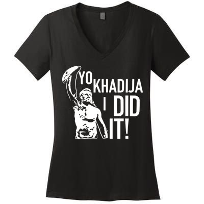 Yo Khadija I Did It Women's V-Neck T-Shirt