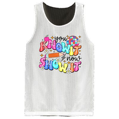 You Know It Now Show It State Testing Mesh Reversible Basketball Jersey Tank