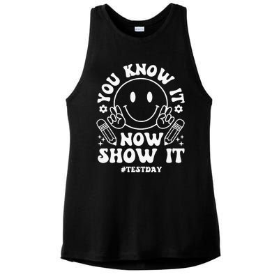 You Know It Now Show It State Testing Day Ladies PosiCharge Tri-Blend Wicking Tank