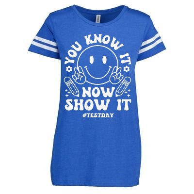 You Know It Now Show It State Testing Day Enza Ladies Jersey Football T-Shirt