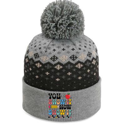 You Know It Now Show It Testing Day Teacher Life The Baniff Cuffed Pom Beanie