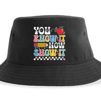 You Know It Now Show It Testing Day Teacher Life Sustainable Bucket Hat