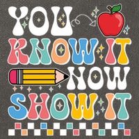 You Know It Now Show It Testing Day Teacher Life Cotton Canvas Backpack