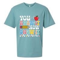 You Know It Now Show It Testing Day Teacher Life Sueded Cloud Jersey T-Shirt