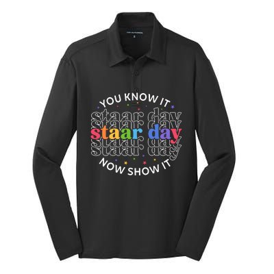 You Know It Now Show It Staar Day Silk Touch Performance Long Sleeve Polo