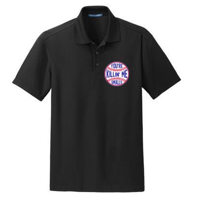 You're Killin Me Smalls Funny Baseball Dry Zone Grid Polo