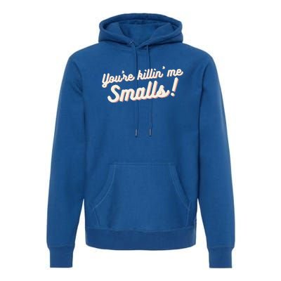 YouRe Killin Me Smalls Baseball Lover & Softball Fan Premium Hoodie