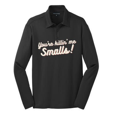 YouRe Killin Me Smalls Baseball Lover & Softball Fan Silk Touch Performance Long Sleeve Polo