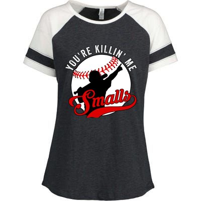 You're Killin Me Smalls Funny Softball Player Enza Ladies Jersey Colorblock Tee