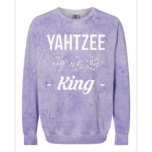 Yahtzee King Player Dice Game Colorblast Crewneck Sweatshirt