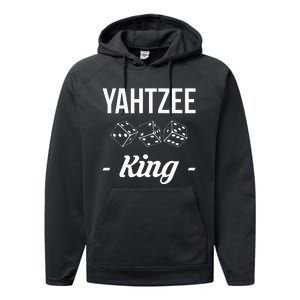 Yahtzee King Player Dice Game Performance Fleece Hoodie