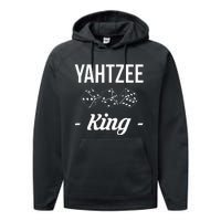 Yahtzee King Player Dice Game Performance Fleece Hoodie