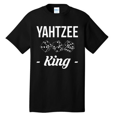 Yahtzee King Player Dice Game Tall T-Shirt