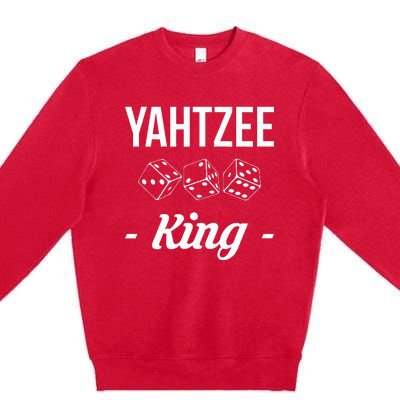 Yahtzee King Player Dice Game Premium Crewneck Sweatshirt