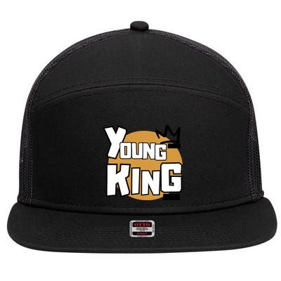 Young Kings Talk The Talk And Walk The Walk 7 Panel Mesh Trucker Snapback Hat
