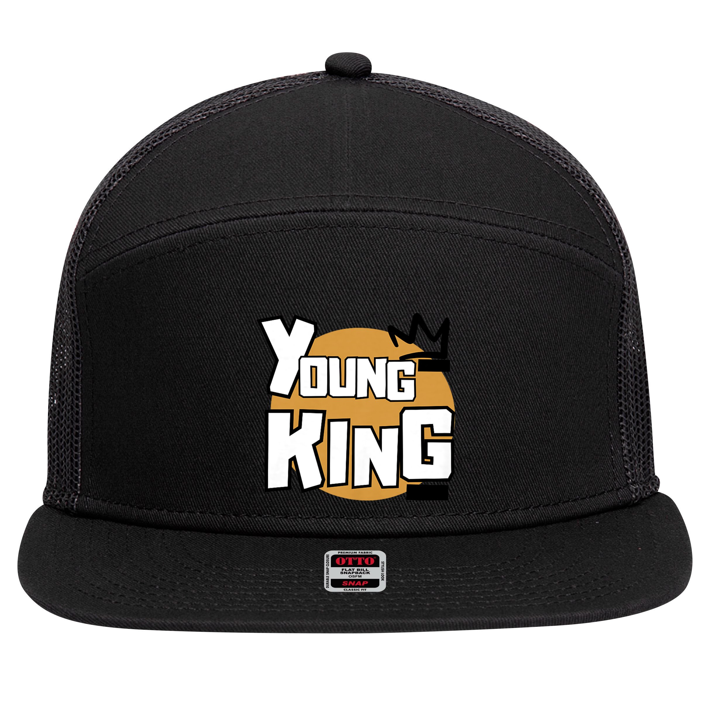 Young Kings Talk The Talk And Walk The Walk 7 Panel Mesh Trucker Snapback Hat