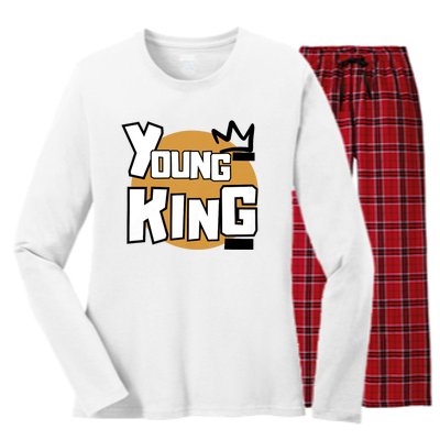 Young Kings Talk The Talk And Walk The Walk Women's Long Sleeve Flannel Pajama Set 