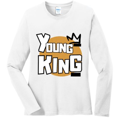 Young Kings Talk The Talk And Walk The Walk Ladies Long Sleeve Shirt