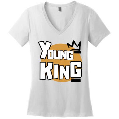 Young Kings Talk The Talk And Walk The Walk Women's V-Neck T-Shirt