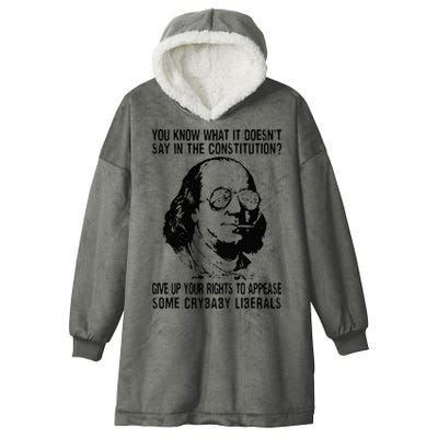 You Know What It Doesn't Say In The Constitution Hooded Wearable Blanket