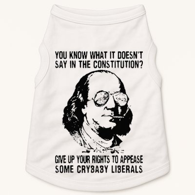 You Know What It Doesn't Say In The Constitution Doggie Tank