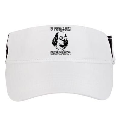 You Know What It Doesn't Say In The Constitution Adult Drive Performance Visor