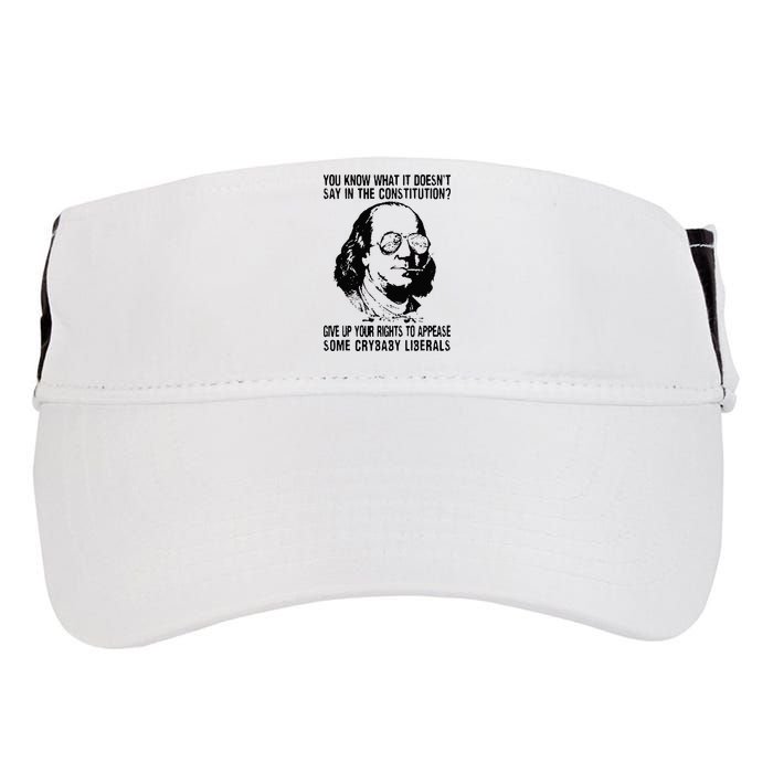 You Know What It Doesn't Say In The Constitution Adult Drive Performance Visor