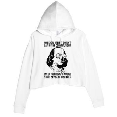 You Know What It Doesn't Say In The Constitution Crop Fleece Hoodie