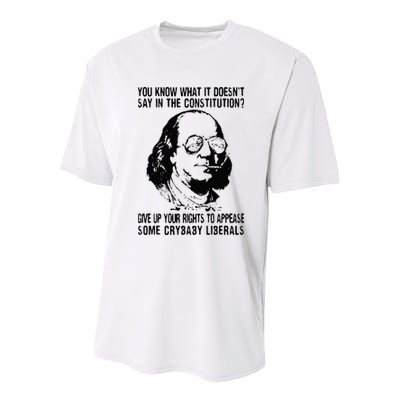 You Know What It Doesn't Say In The Constitution Youth Performance Sprint T-Shirt