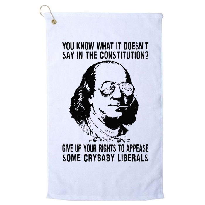 You Know What It Doesn't Say In The Constitution Golf Towel