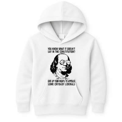 You Know What It Doesn't Say In The Constitution Kids Hoodie