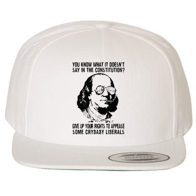 You Know What It Doesn't Say In The Constitution Wool Snapback Cap
