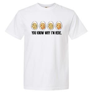 You Know Why IM Here Thanksgiving Eggs Garment-Dyed Heavyweight T-Shirt